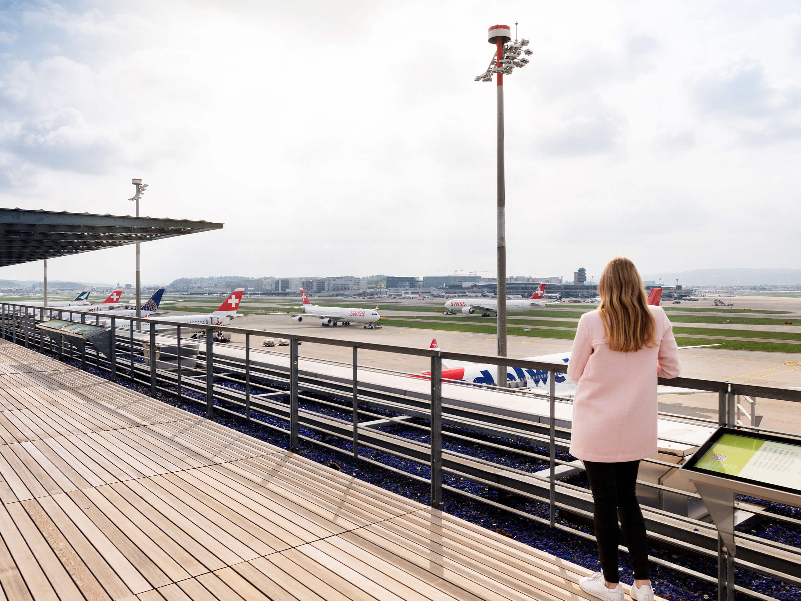 Woman on observation deck